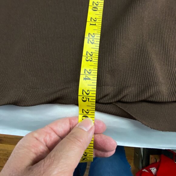 Vintage David Homison Mid Mod Brown Turtleneck Long Sleeve Mens Shirt M - Picture 8 of 8